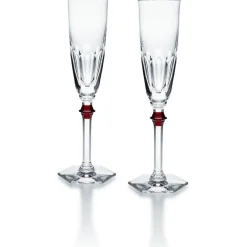 Sale Eve harcourt flûte bouton rouge x2 baccarat Art De La Table|Flûte Champagne
