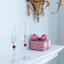 Sale Eve harcourt flûte bouton rouge x2 baccarat Art De La Table|Flûte Champagne