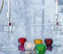 Clearance Eye photophore rouge x2 baccarat Photophores, Bougeoirs Cristal|Coupes, Coupelles Et Photophores