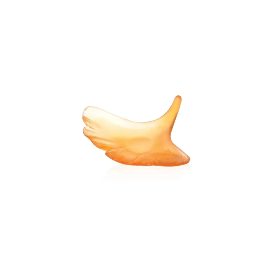 Sale Feuille ambre ginkgo daum Figurines Miniature Cristal|Fleurs Cristal
