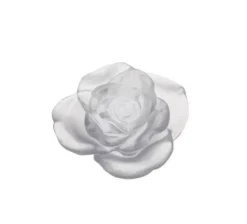 Best Fleur blanche rose passion daum Fleurs Cristal|Sulfures, Presse-Papiers Cristal