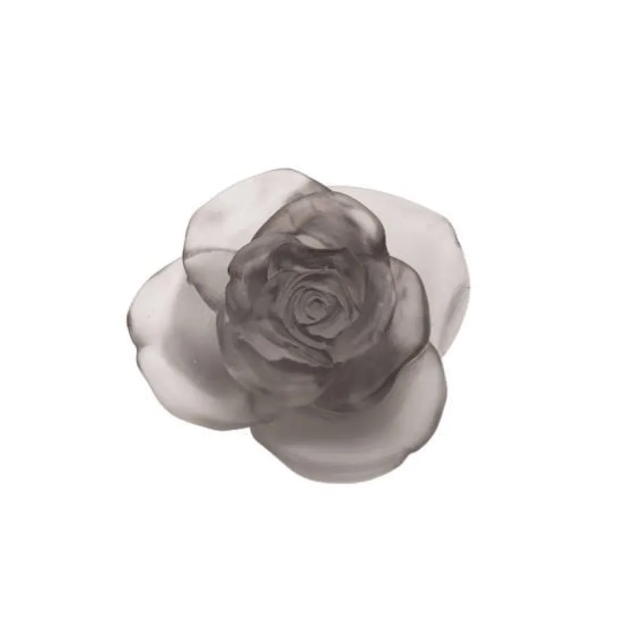 Discount Fleur grise rose passion daum Fleurs Cristal|Sulfures, Presse-Papiers Cristal