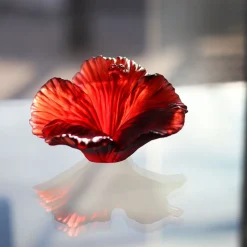 Clearance Fleur hibiscus daum Fleurs Cristal|Sulfures, Presse-Papiers Cristal