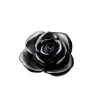 Sale Fleur noir rose passion daum Fleurs Cristal|Sulfures, Presse-Papiers Cristal