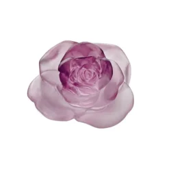 New Fleur rose passion daum Sulfures, Presse-Papiers Cristal|Fleurs Cristal