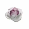 Fleur verte rose rose passion daum Fleurs Cristal|Sulfures, Presse-Papiers Cristal