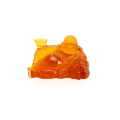 Hot Happy Buddha ambre Daum Editions D’Art|Éditions D’Art Cristal