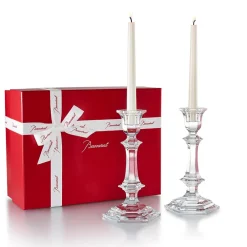 Discount Harcourt bougeoir x2 baccarat Photophores, Bougeoirs Cristal|Coupes, Coupelles Et Photophores