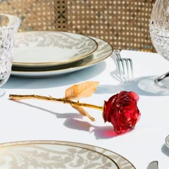 Outlet La rose éternelle daum Fleurs Cristal|Sulfures, Presse-Papiers Cristal