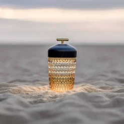 Clearance Lampe baladeuse folia ambre bois noir cristal saint-louis Lampes Cristal|Lustre Luminaire Saint-Louis