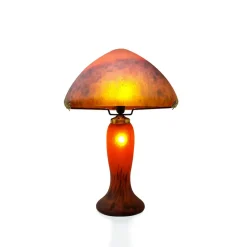 Outlet Lampe champignon pâte de verre rouge 7030 Luminaires|Lampes Pâte De Verre
