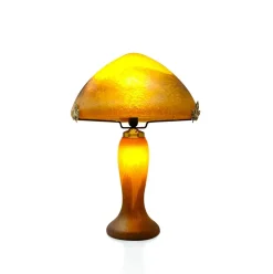 Clearance Lampe champignon pâte de verre orange 7030 Luminaires|Lampes Pâte De Verre