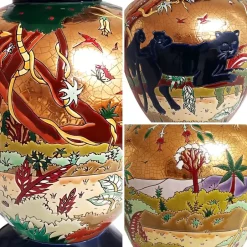 Clearance Lampe Cyclade les Panthères Émaux de Longwy Lampes|Lampes Cristal