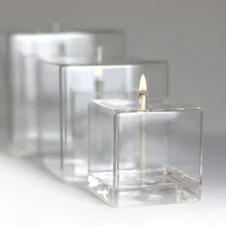 Clearance Lampe huile carré verre Coupes, Coupelles Et Photophores|Lampes Cristal