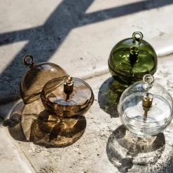 Clearance Lampe huile cloche vert Coupes, Coupelles Et Photophores|Lampes Cristal