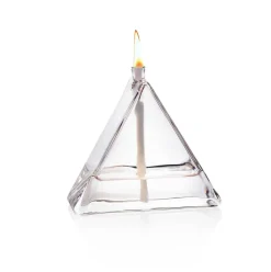 Clearance Lampe huile en verre triangle Coupes, Coupelles Et Photophores|Lampes Cristal