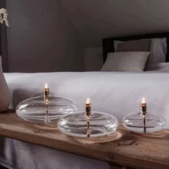 Hot Lampe huile galet verre mm Photophores, Bougeoirs Cristal|Lampes Cristal