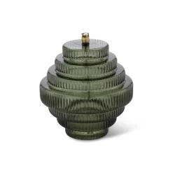 Sale Lampe huile Twin vert Coupes, Coupelles Et Photophores|Lampes Cristal