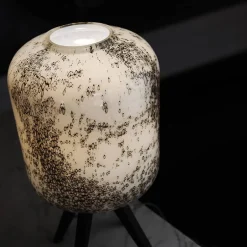 New Lampe noord en verre incolore et or Luminaires|Lampes Cristal