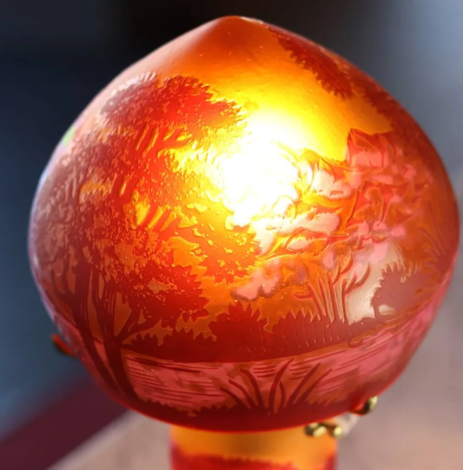 Online Lampe pâte de verre art nouveau n°6 Tip Gallé Lampes Pâte De Verre|Lampes Cristal
