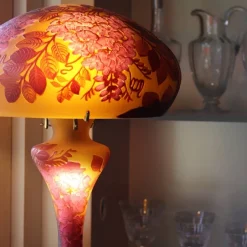 New Lampe pâte de verre art nouveau F1 Tip Gallé Luminaires|Lampes Pâte De Verre