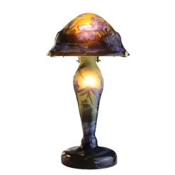 Clearance Lampe pâte de verre Tip Gallé décor libellule Luminaires|Lampes Pâte De Verre