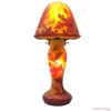 Clearance Lampe pâte de verre Tip Gallé décor floral Luminaires|Lampes Pâte De Verre