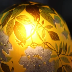 Discount Lampe pâte de verre Tip Gallé décor glycine Lampes Pâte De Verre|Luminaires