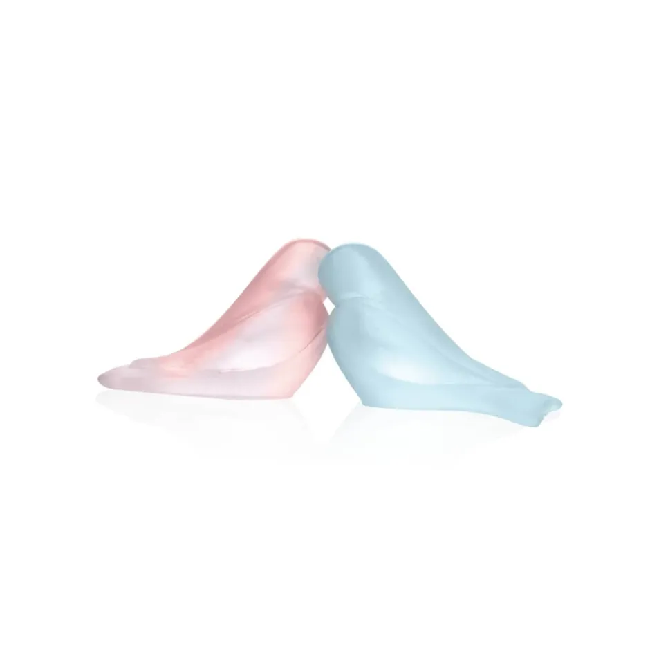 Clearance Les fiancés bleu rose pm daum par pierre-yves rochon Animaux Cristal|Bestiaire