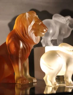 Sale Lion bamara lalique Bestiaire|Animaux Cristal