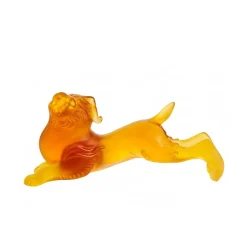 Clearance Lion guimet ambre Daum Bestiaire|Animaux Cristal