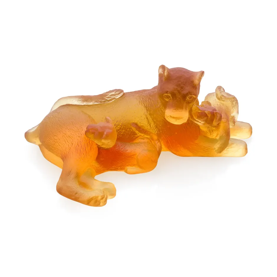 Clearance Lionne et lionceaux daum Bestiaire|Animaux Cristal