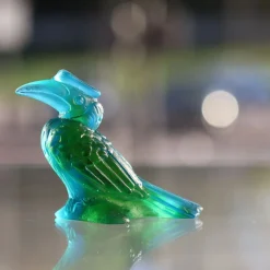 Discount Mini calao bleu vert daum Bestiaire|Figurines Miniature Cristal