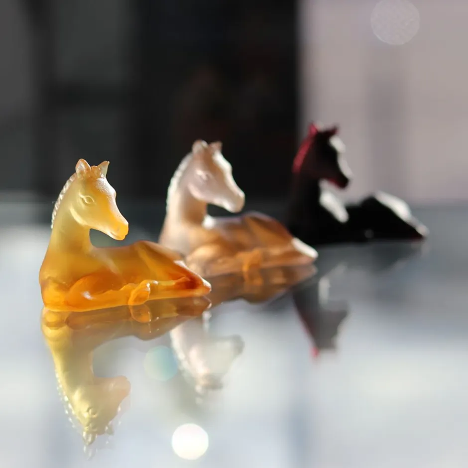 Outlet Mini poulain ambre gris daum Animaux Cristal|Bestiaire