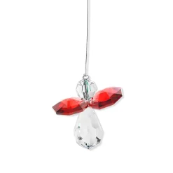 Discount Ornement ange cristaux swarovski rouge Symboles Religieux Cristal|Ornements Cristal