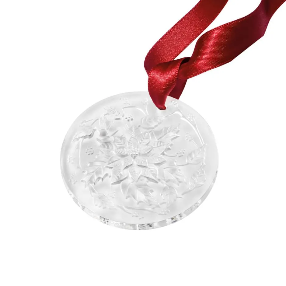 New Ornement poinsettia 2020 cristal lalique Sculptures Et Figurines|Ornements Cristal
