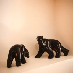 New Ours Gm uni faïence de Longwy Faïence De Longwy|Animaux Cristal