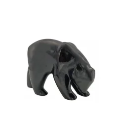 Ours PM uni faïence de Longwy Faïence De Longwy|Animaux Cristal