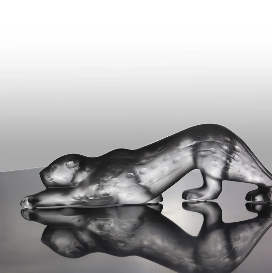 Hot Panthère zeila grise lalique Sculptures Et Figurines|Bestiaire