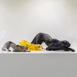 Online Panthère zeila incolore gm lalique Animaux Cristal|Sculptures Et Figurines