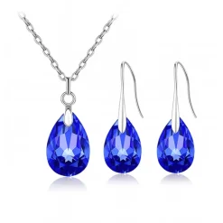 New Parure pendentif + boucles d’oreilles noces de cristal Pendentifs Cristal|Pendentifs