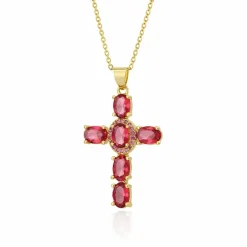 Discount Pendentif croix de l’Aurore Colliers Cristal|Colliers