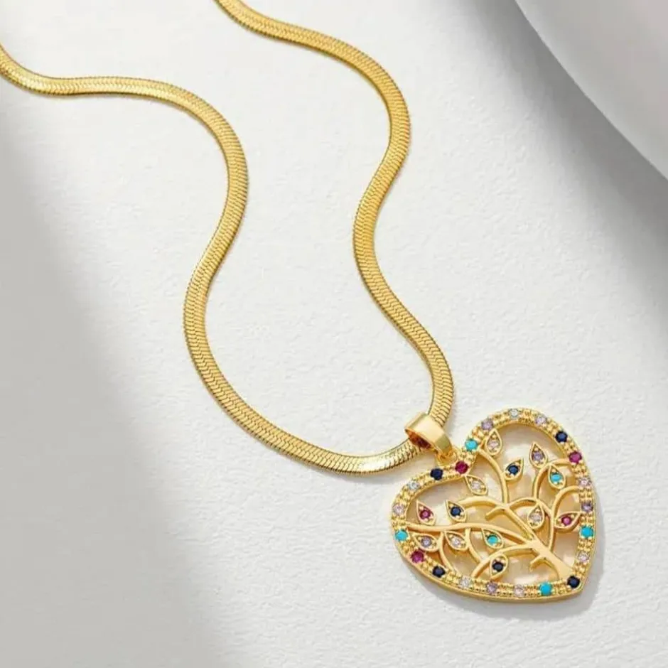 Outlet Pendentif cœur arbre de vie Pendentifs Cristal|Pendentifs