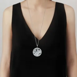 New Pendentif fleur de neige lalique Bijoux|Pendentifs Cristal