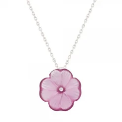 Discount Pendentif fleur fuchsia lalique Pendentifs Cristal|Pendentifs