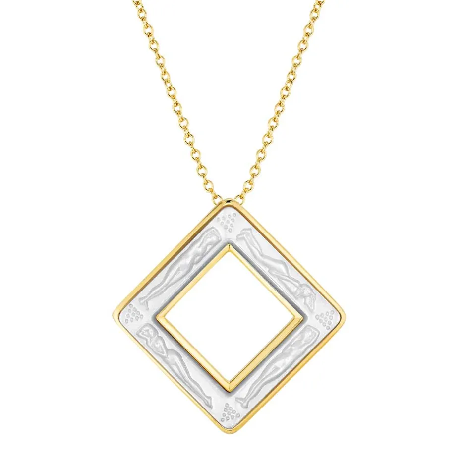 Best Pendentif losange Bacchantes Lalique Pendentifs Cristal|Pendentifs