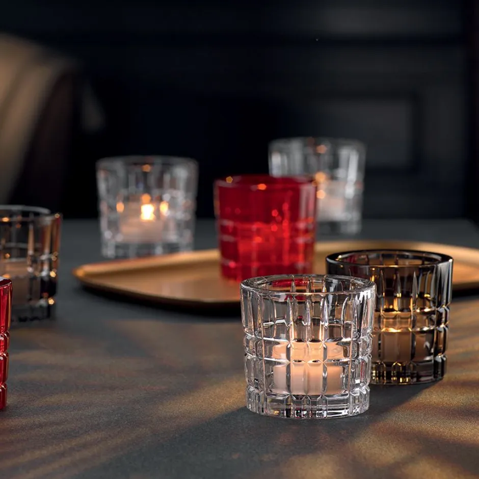 Online Photophore cristal square gris nachtmann Photophores, Bougeoirs Cristal|Coupes, Coupelles Et Photophores