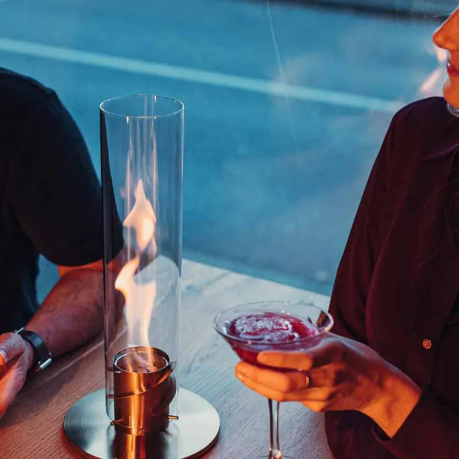 Photophore feu de table spin 900 intérieur et extérieur Coupes, Coupelles Et Photophores|Lampes Cristal