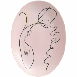 Plat ovale 36 cm La Tristesse d’Orphée Jean Cocteau Raynaud Plateau & Coupe|Coupelles Cristal