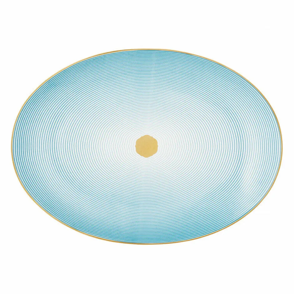 Hot Plat ovale porcelaine 36 cm Aura Raynaud Art De La Table|Assiette Céramique